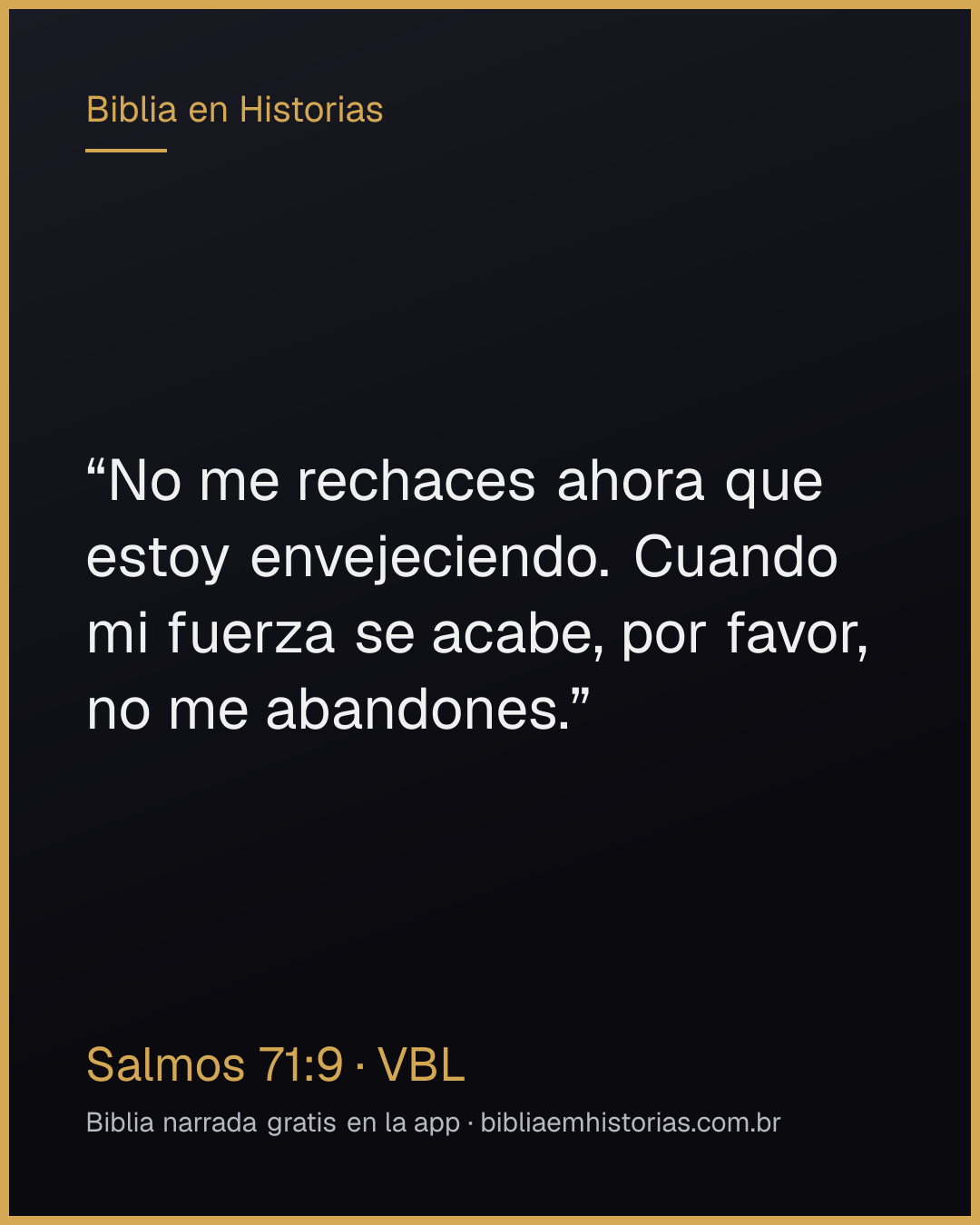 Imagen del versículo Salmos 71:9 para compartir