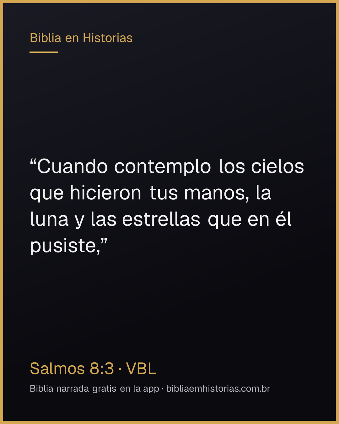 Imagen del versículo Salmos 8:3 para compartir