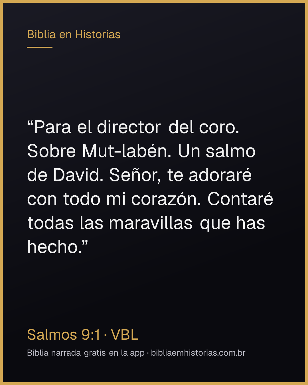 Imagen del versículo Salmos 9:1 para compartir