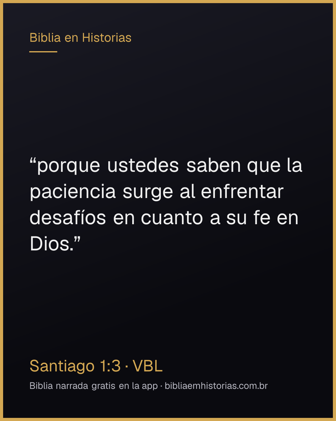 Imagen del versículo Santiago 1:3 para compartir