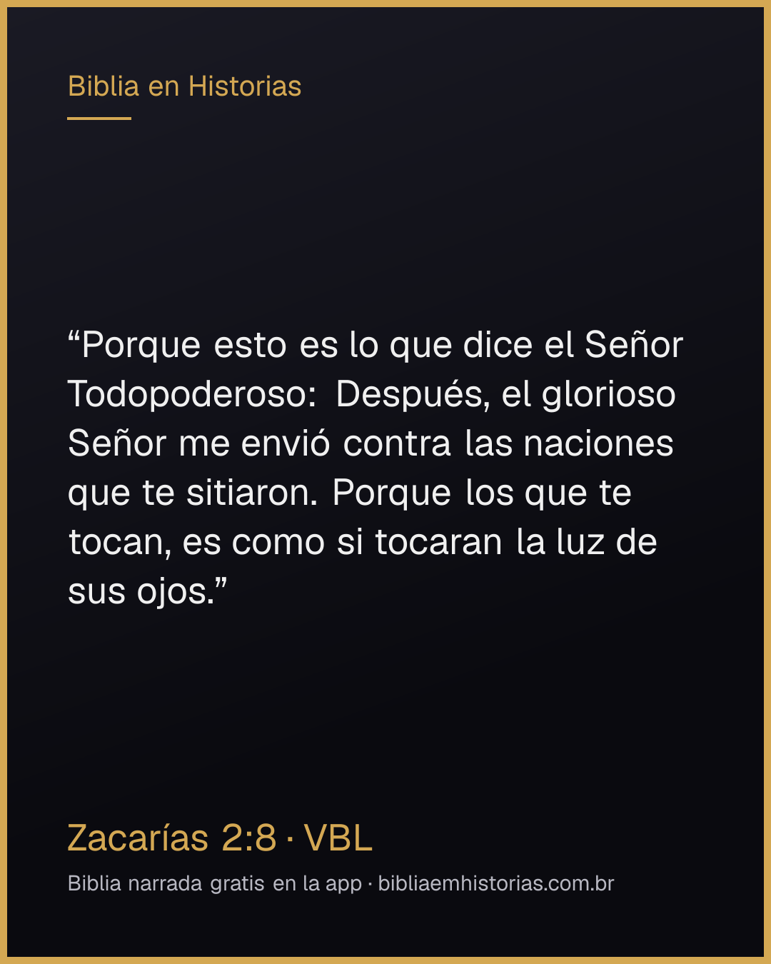 Imagen del versículo Zacarías 2:8 para compartir