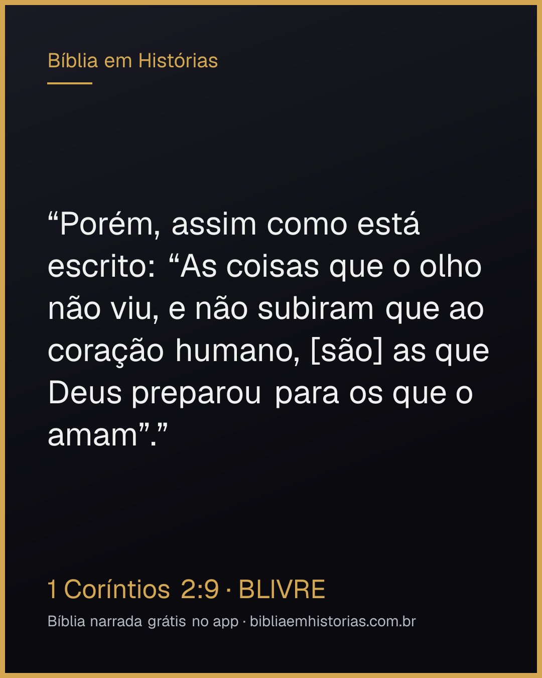 Imagem do versículo 1 Coríntios 2:9 para compartilhar