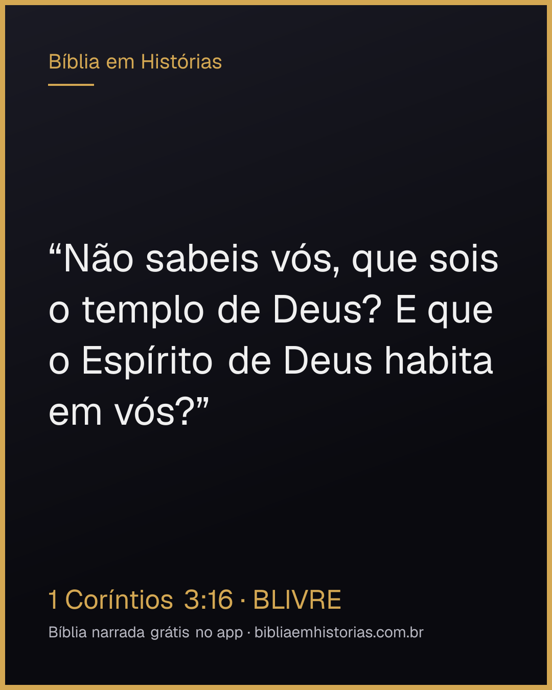 Imagem do versículo 1 Coríntios 3:16 para compartilhar