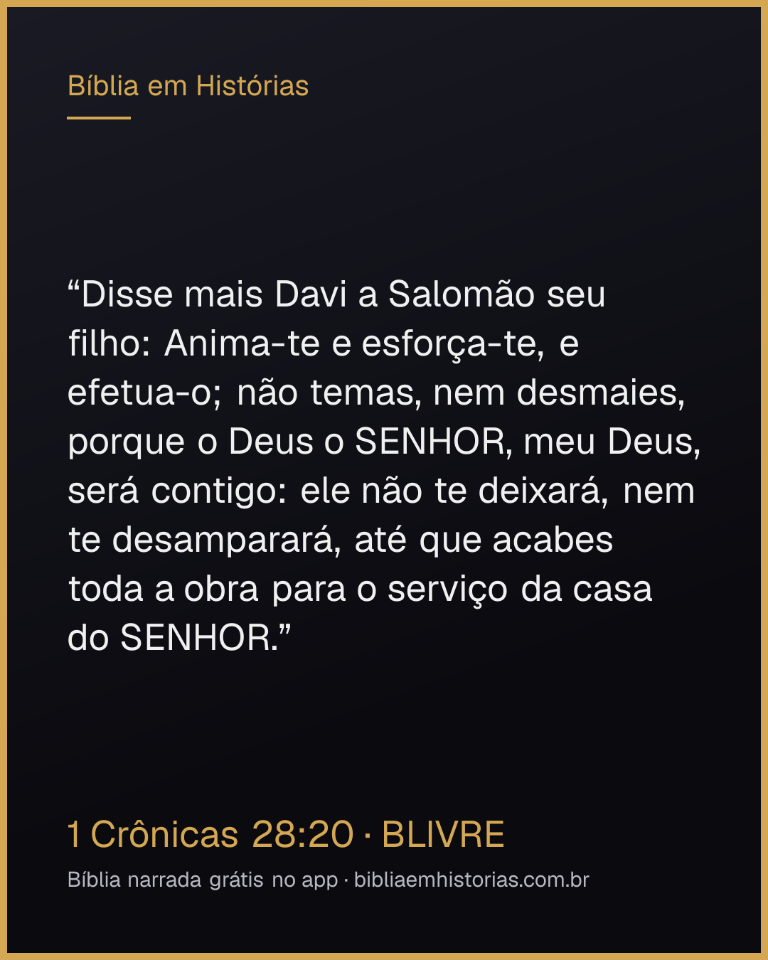 Imagem do versículo 1 Crônicas 28:20 para compartilhar