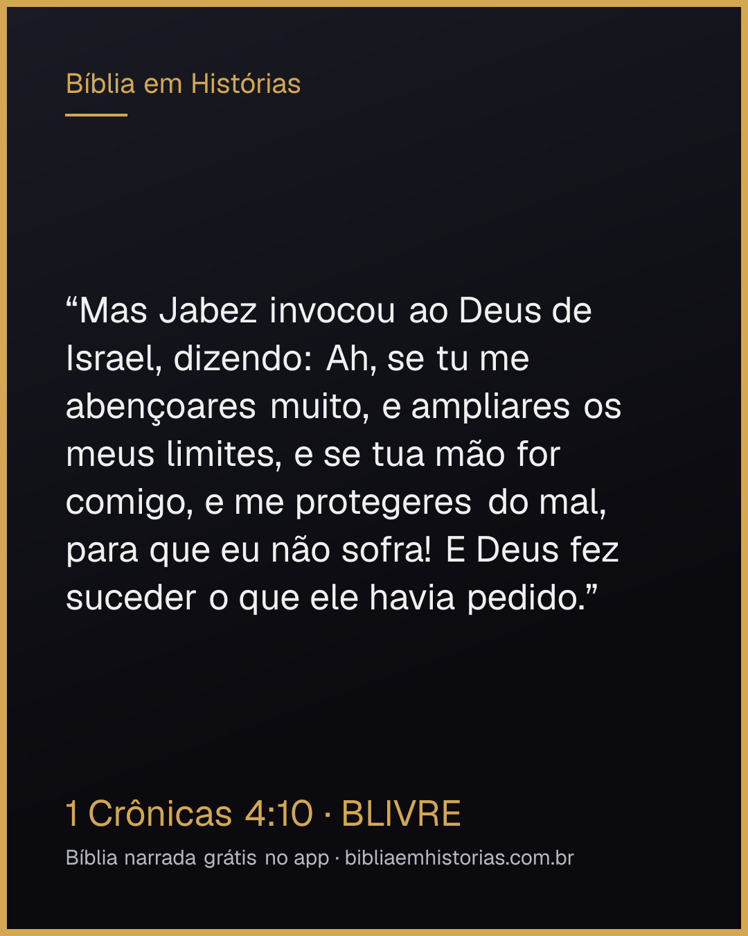 Imagem do versículo 1 Crônicas 4:10 para compartilhar