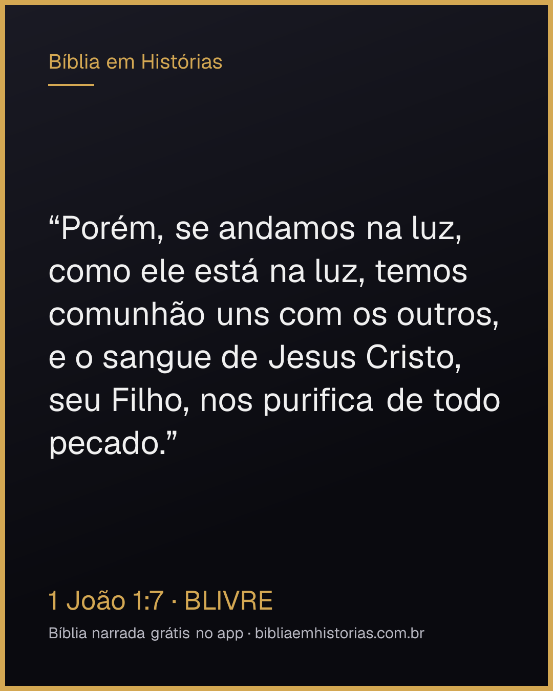Imagem do versículo 1 João 1:7 para compartilhar