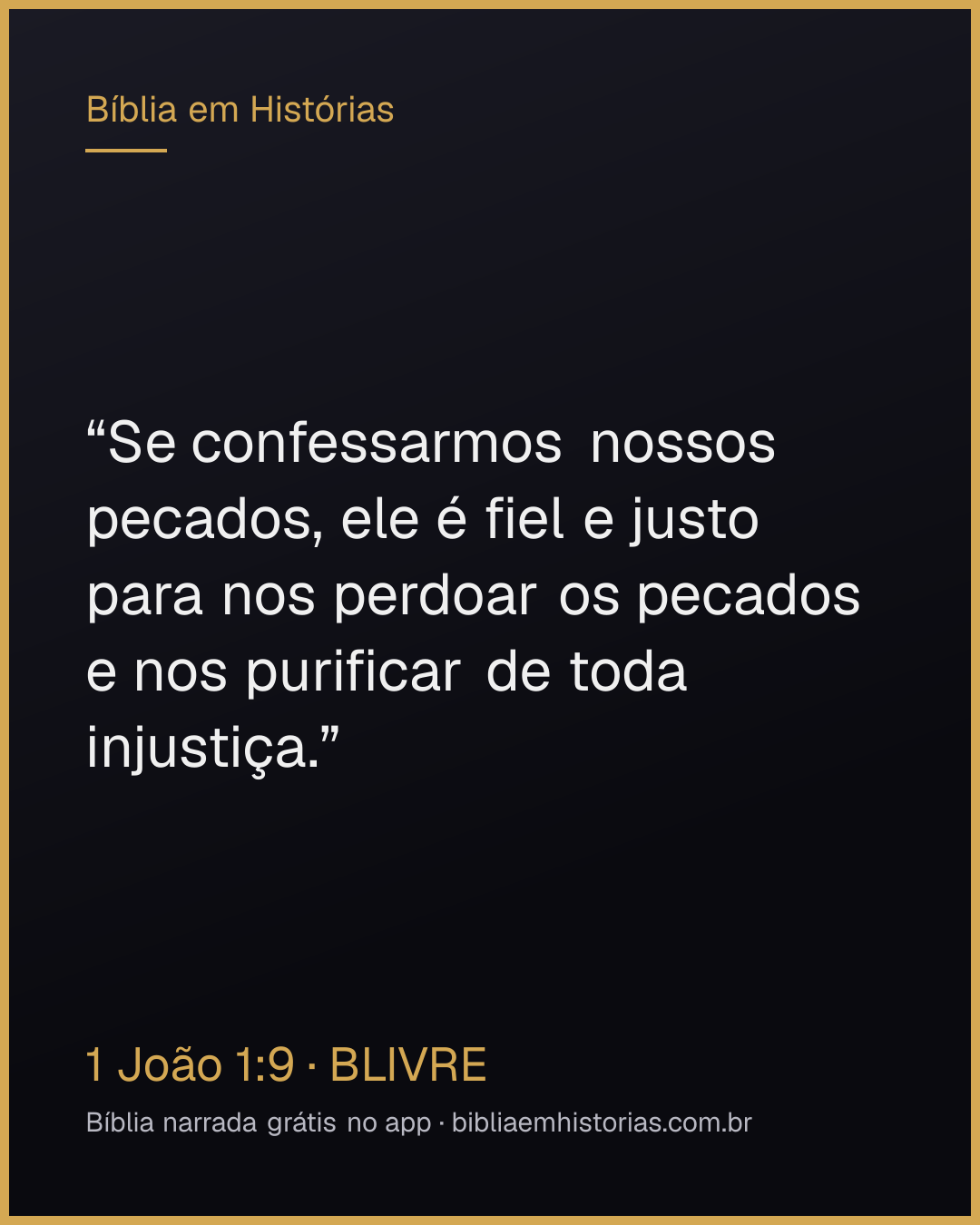 Imagem do versículo 1 João 1:9 para compartilhar