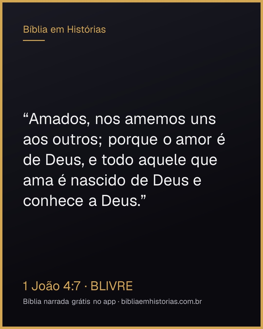 Imagem do versículo 1 João 4:7 para compartilhar