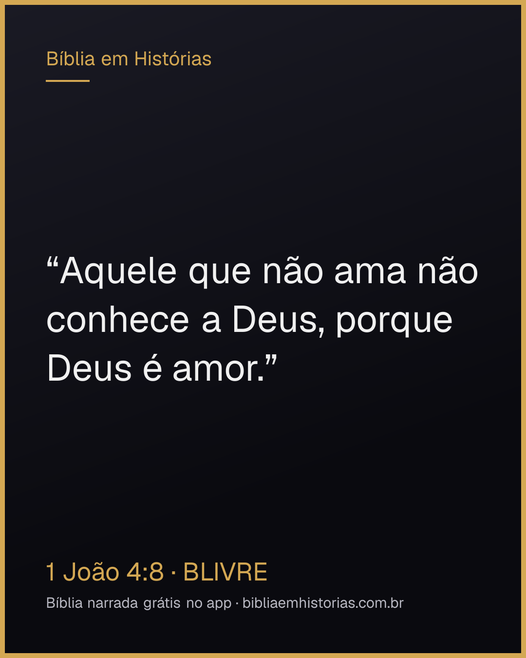 Imagem do versículo 1 João 4:8 para compartilhar