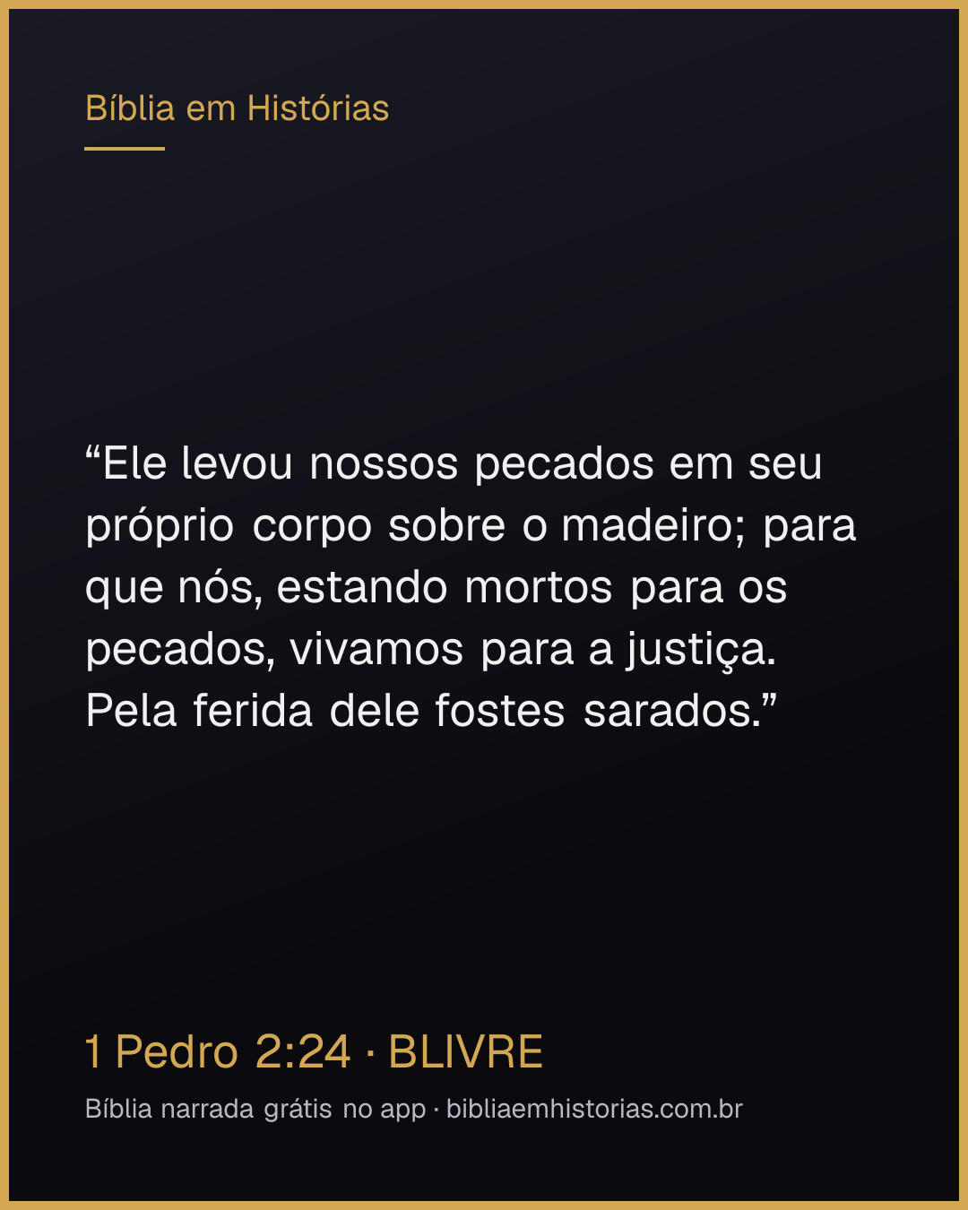Imagem do versículo 1 Pedro 2:24 para compartilhar