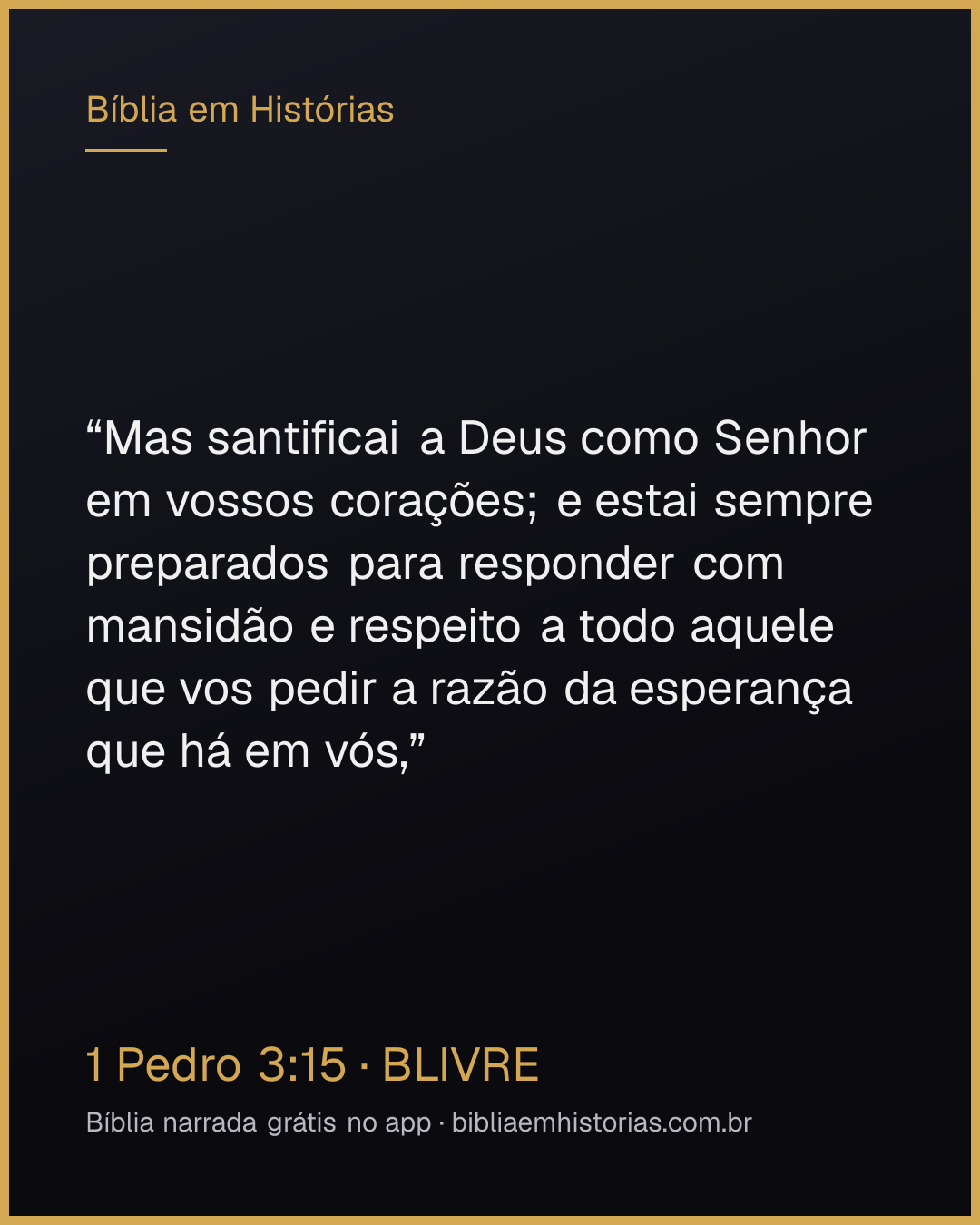 Imagem do versículo 1 Pedro 3:15 para compartilhar
