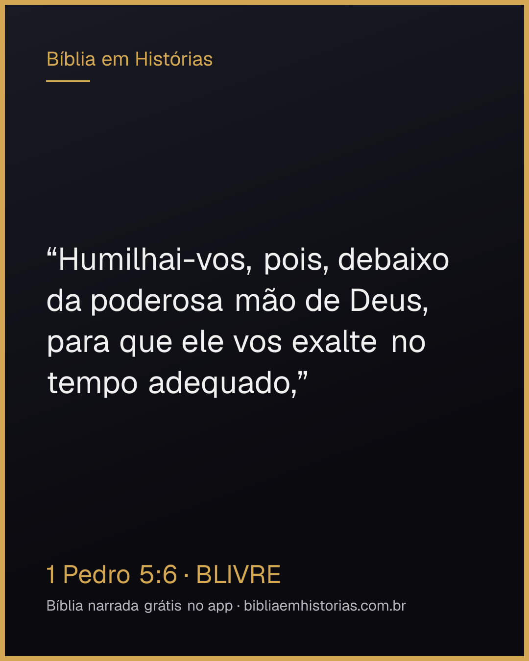 Imagem do versículo 1 Pedro 5:6 para compartilhar