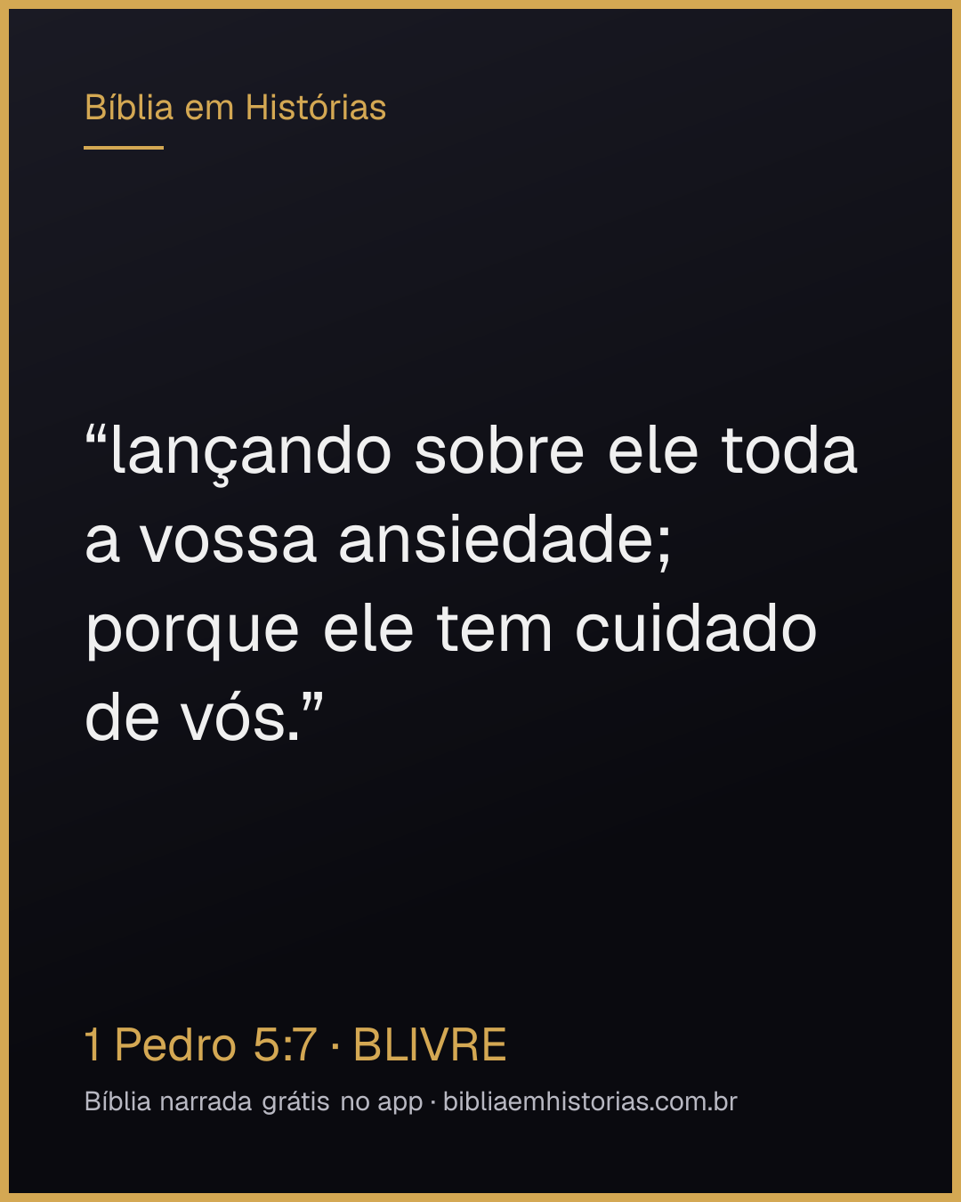 Imagem do versículo 1 Pedro 5:7 para compartilhar