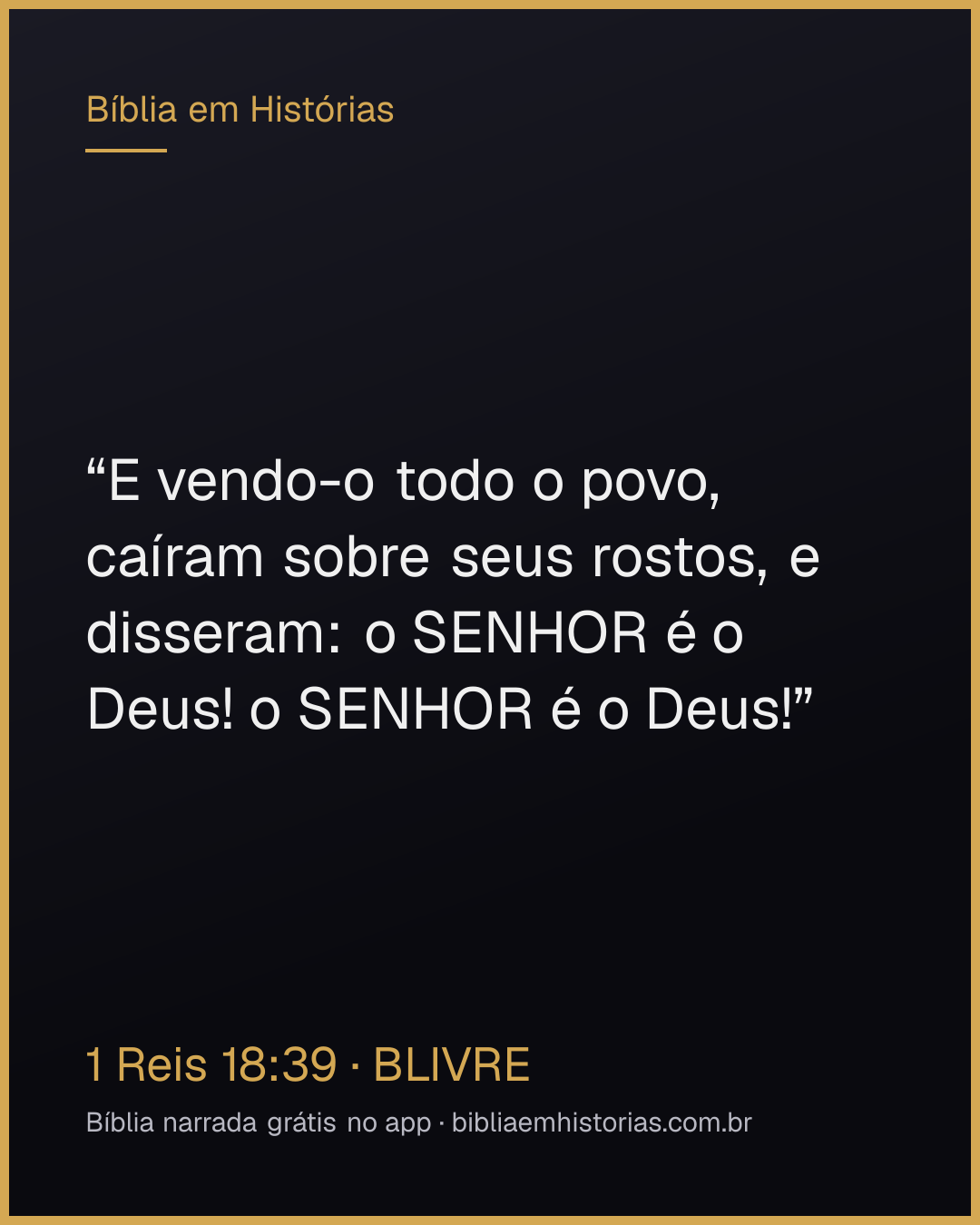 Imagem do versículo 1 Reis 18:39 para compartilhar