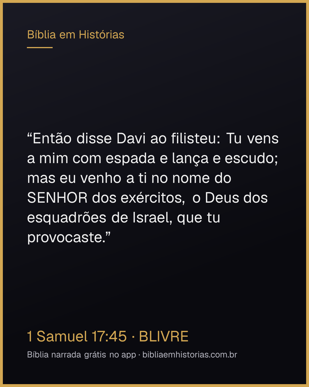 Imagem do versículo 1 Samuel 17:45 para compartilhar