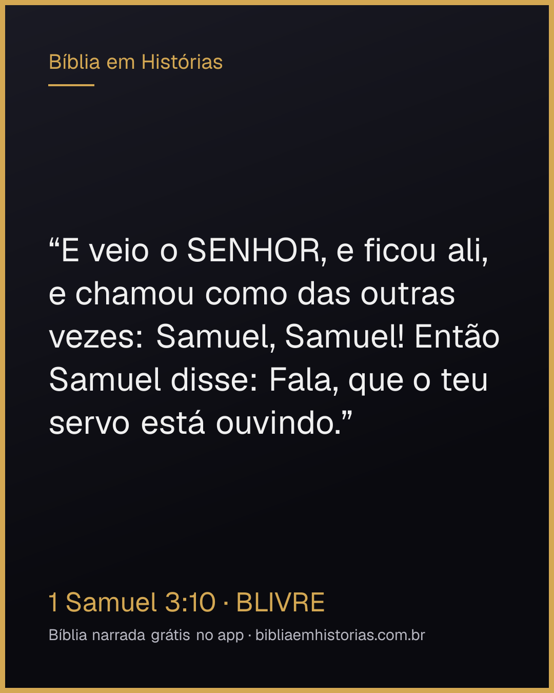 Imagem do versículo 1 Samuel 3:10 para compartilhar