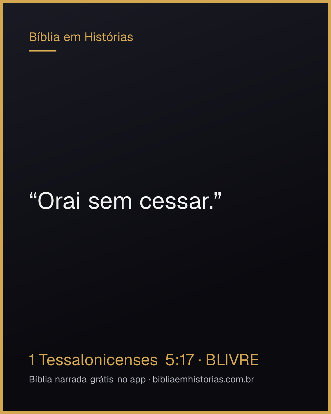 Imagem do versículo 1 Tessalonicenses 5:17 para compartilhar