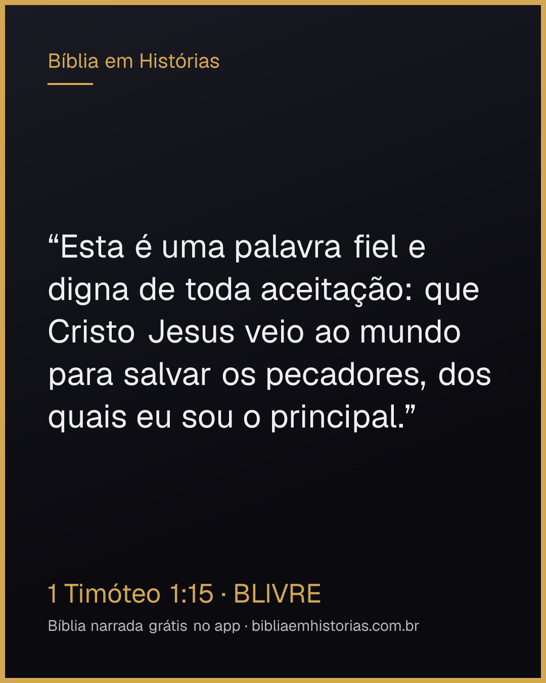 Imagem do versículo 1 Timóteo 1:15 para compartilhar