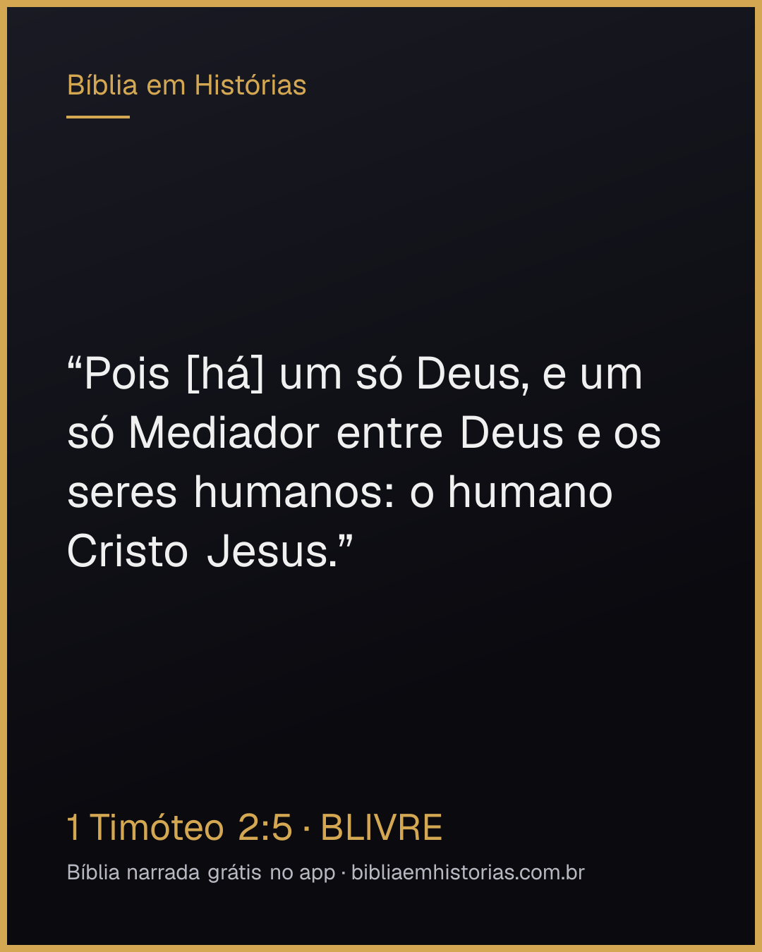 Imagem do versículo 1 Timóteo 2:5 para compartilhar