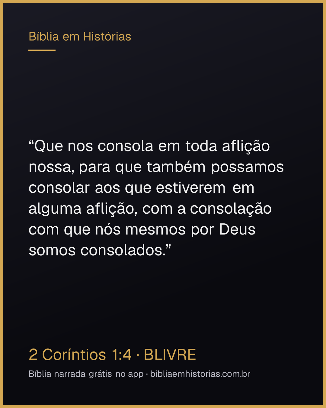 Imagem do versículo 2 Coríntios 1:4 para compartilhar