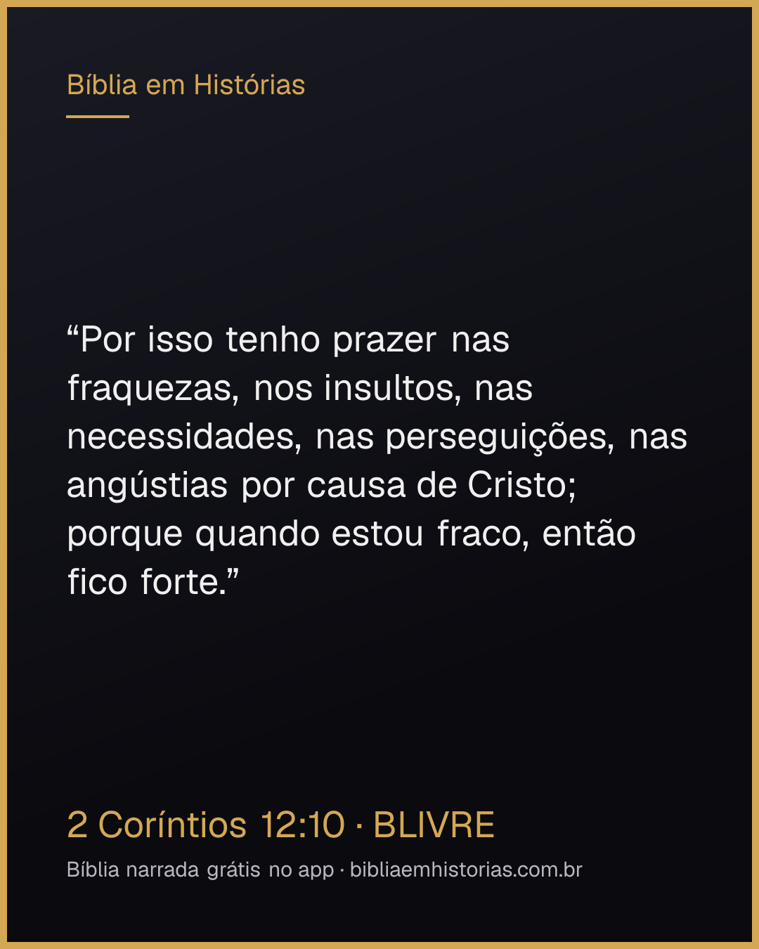 Imagem do versículo 2 Coríntios 12:10 para compartilhar