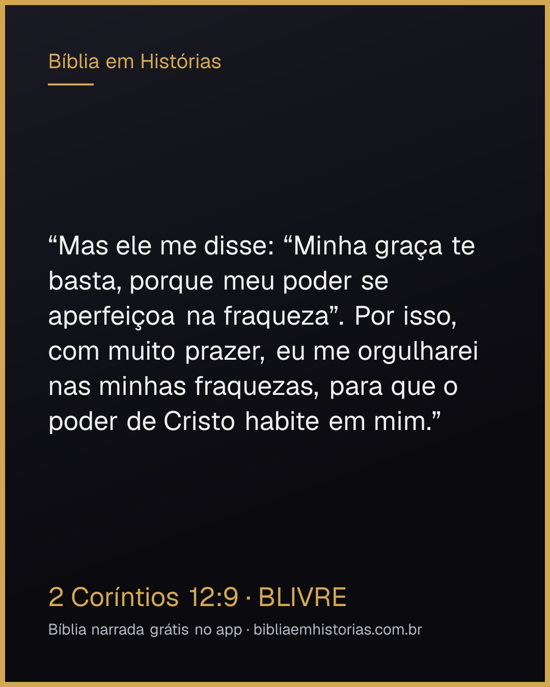 Imagem do versículo 2 Coríntios 12:9 para compartilhar