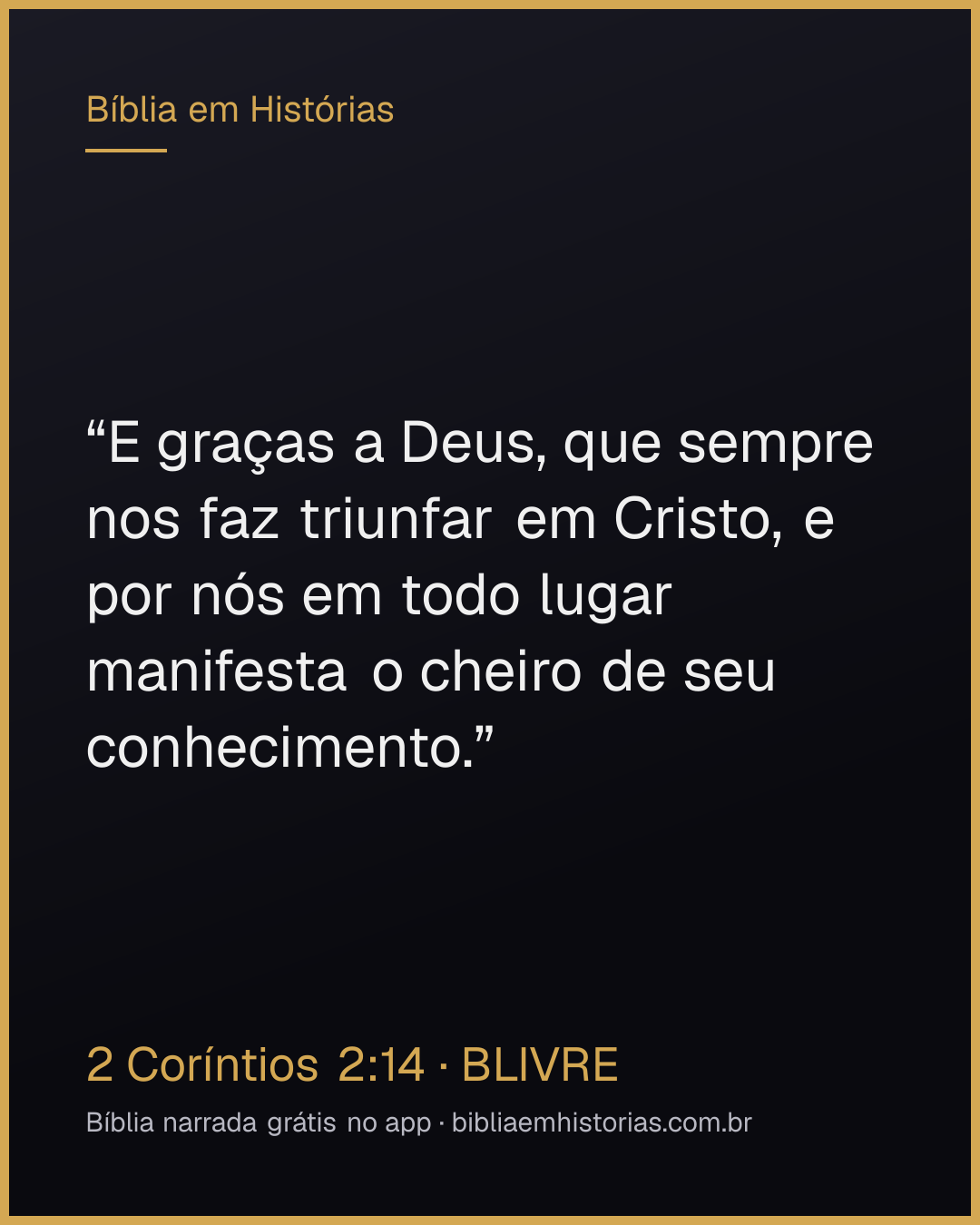 Imagem do versículo 2 Coríntios 2:14 para compartilhar