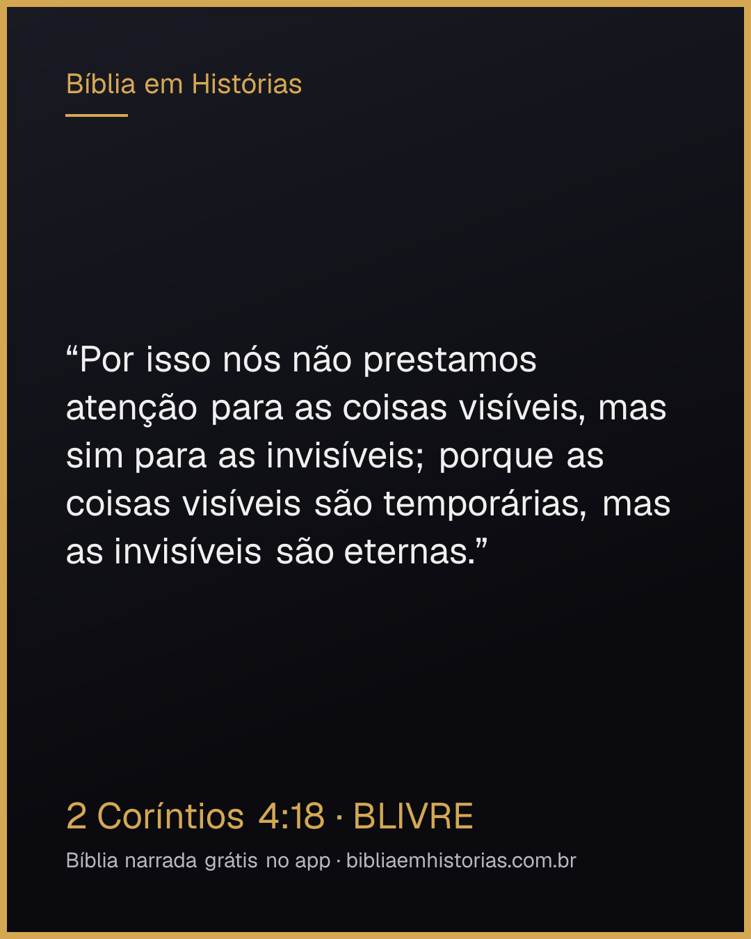 Imagem do versículo 2 Coríntios 4:18 para compartilhar