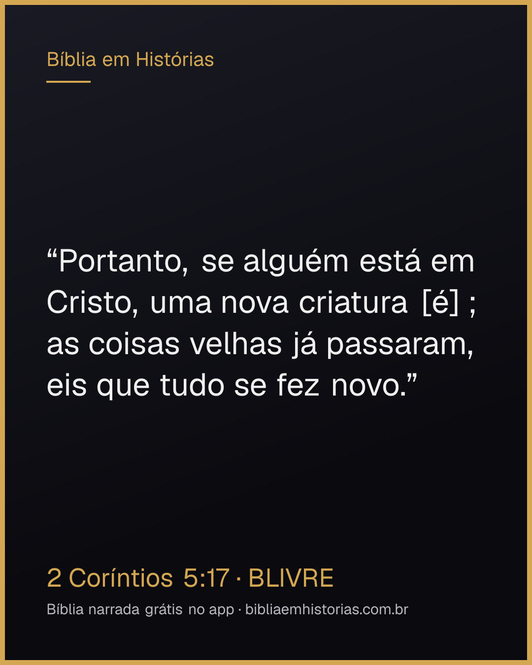 Imagem do versículo 2 Coríntios 5:17 para compartilhar