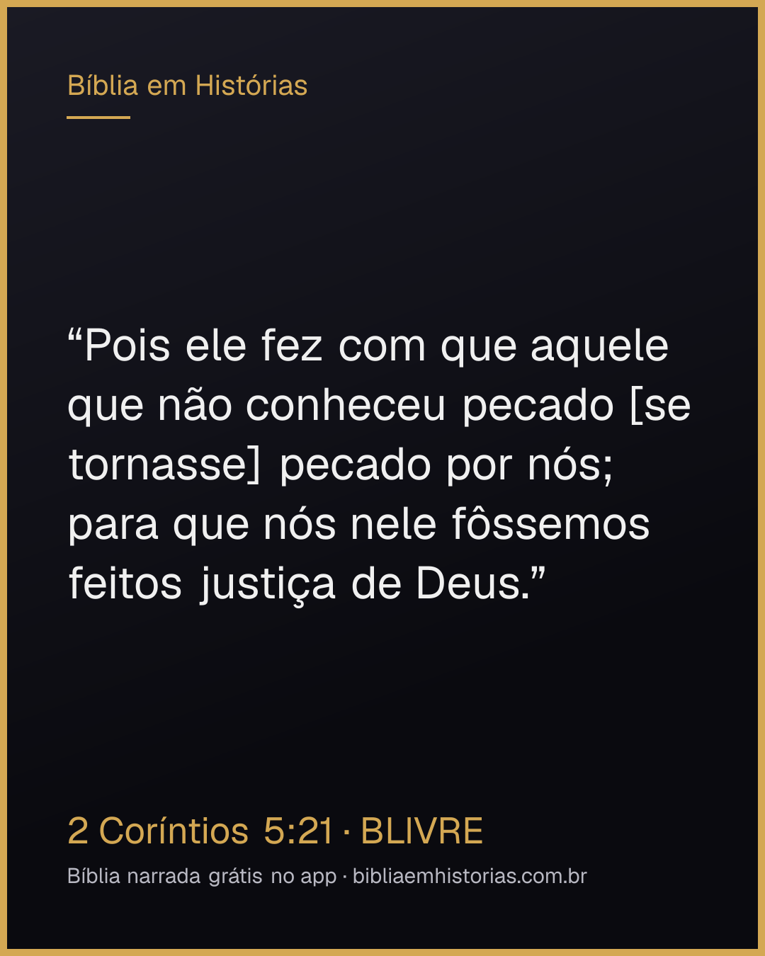 Imagem do versículo 2 Coríntios 5:21 para compartilhar