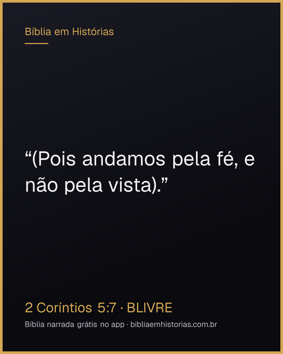 Imagem do versículo 2 Coríntios 5:7 para compartilhar