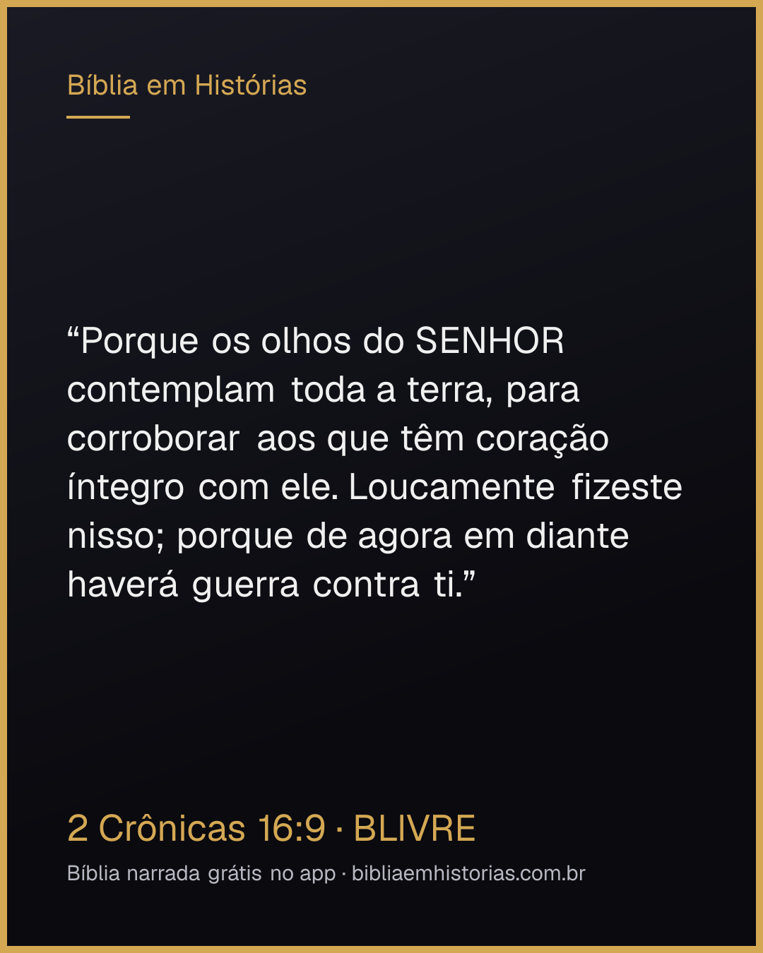 Imagem do versículo 2 Crônicas 16:9 para compartilhar