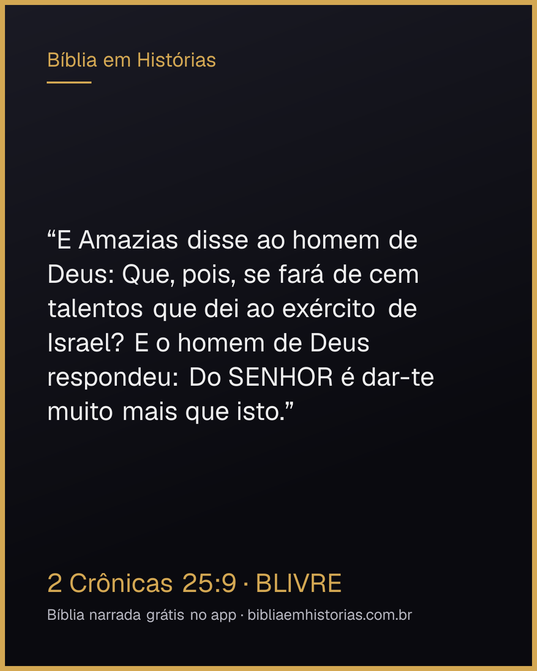 Imagem do versículo 2 Crônicas 25:9 para compartilhar