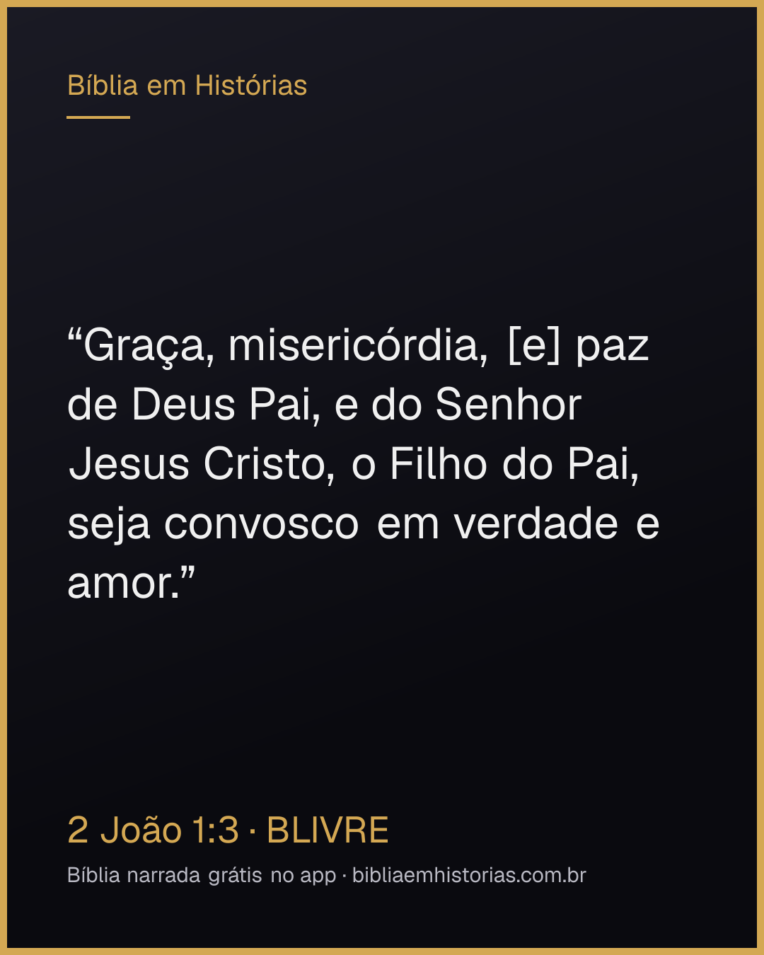 Imagem do versículo 2 João 1:3 para compartilhar