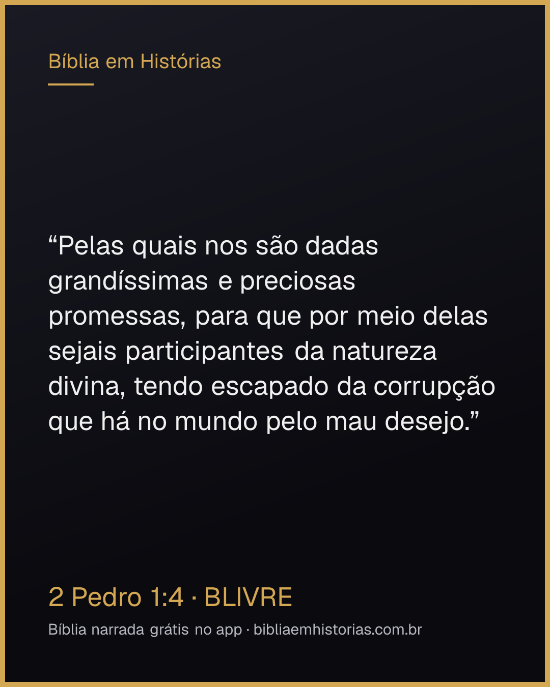 Imagem do versículo 2 Pedro 1:4 para compartilhar