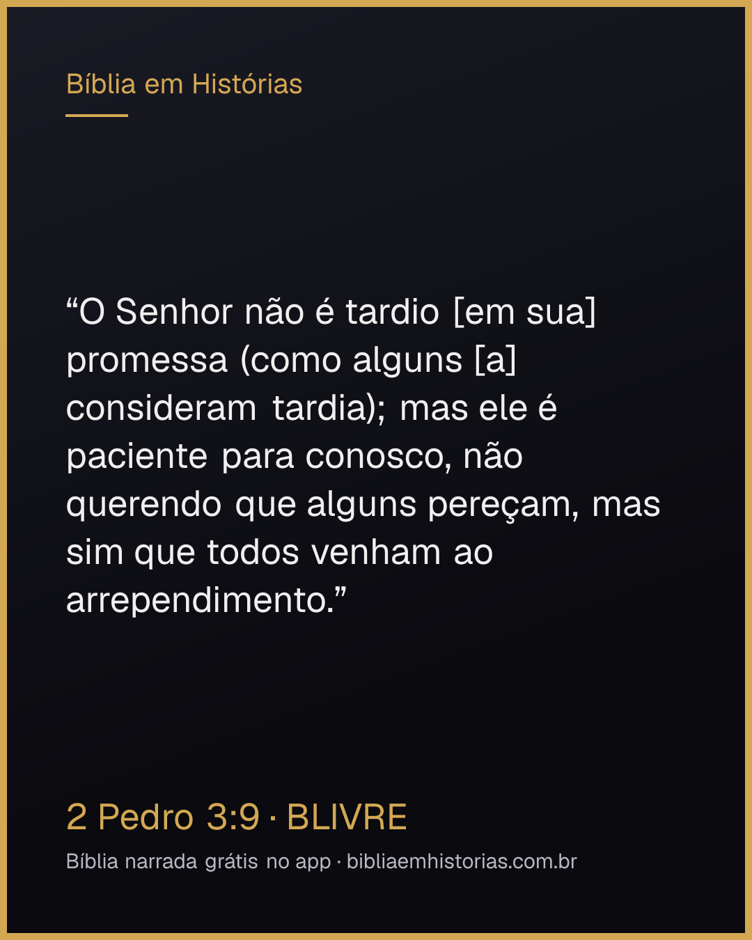 Imagem do versículo 2 Pedro 3:9 para compartilhar
