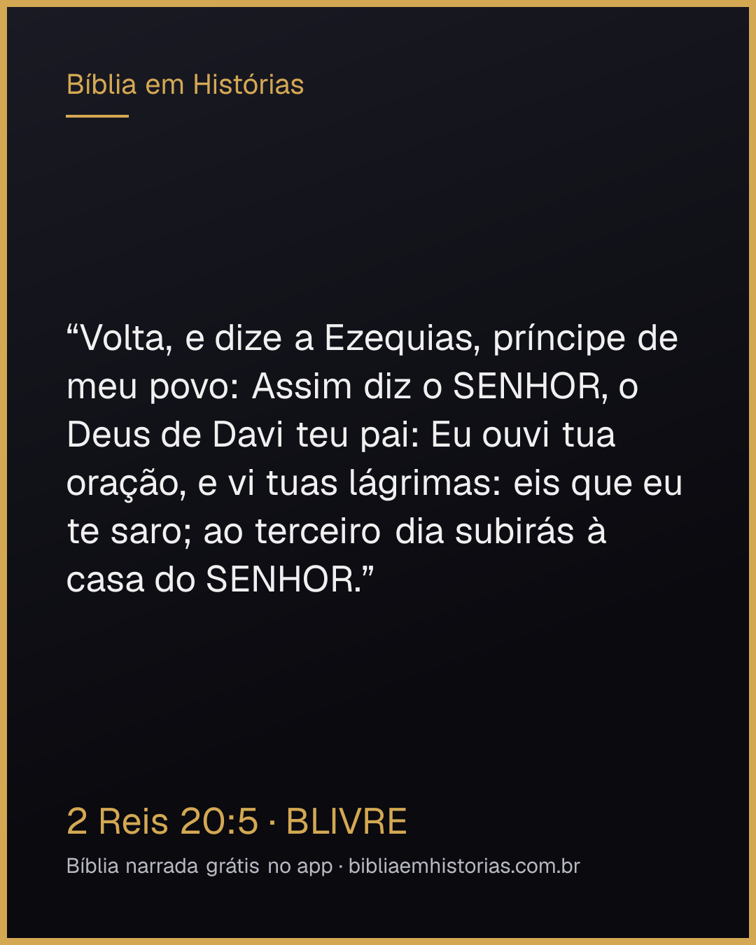 Imagem do versículo 2 Reis 20:5 para compartilhar