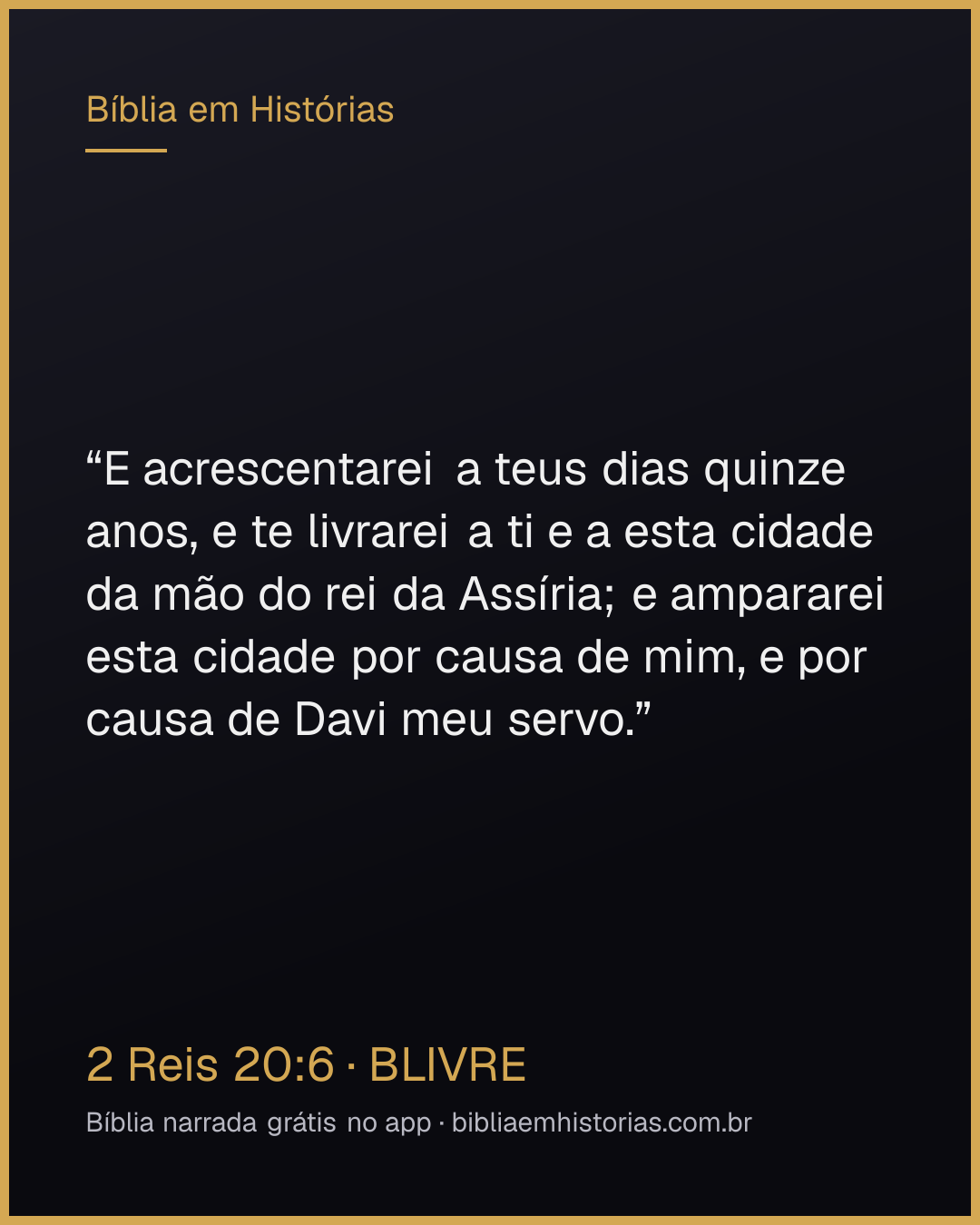 Imagem do versículo 2 Reis 20:6 para compartilhar