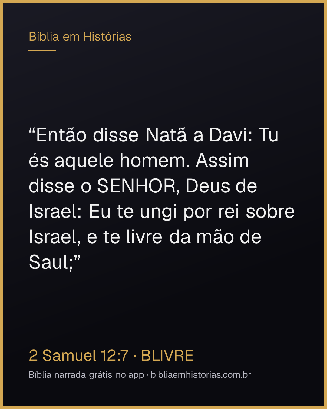 Imagem do versículo 2 Samuel 12:7 para compartilhar