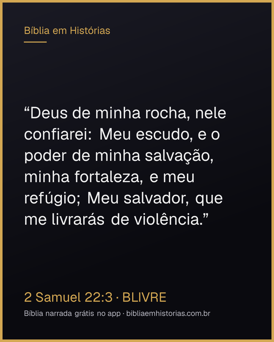 Imagem do versículo 2 Samuel 22:3 para compartilhar