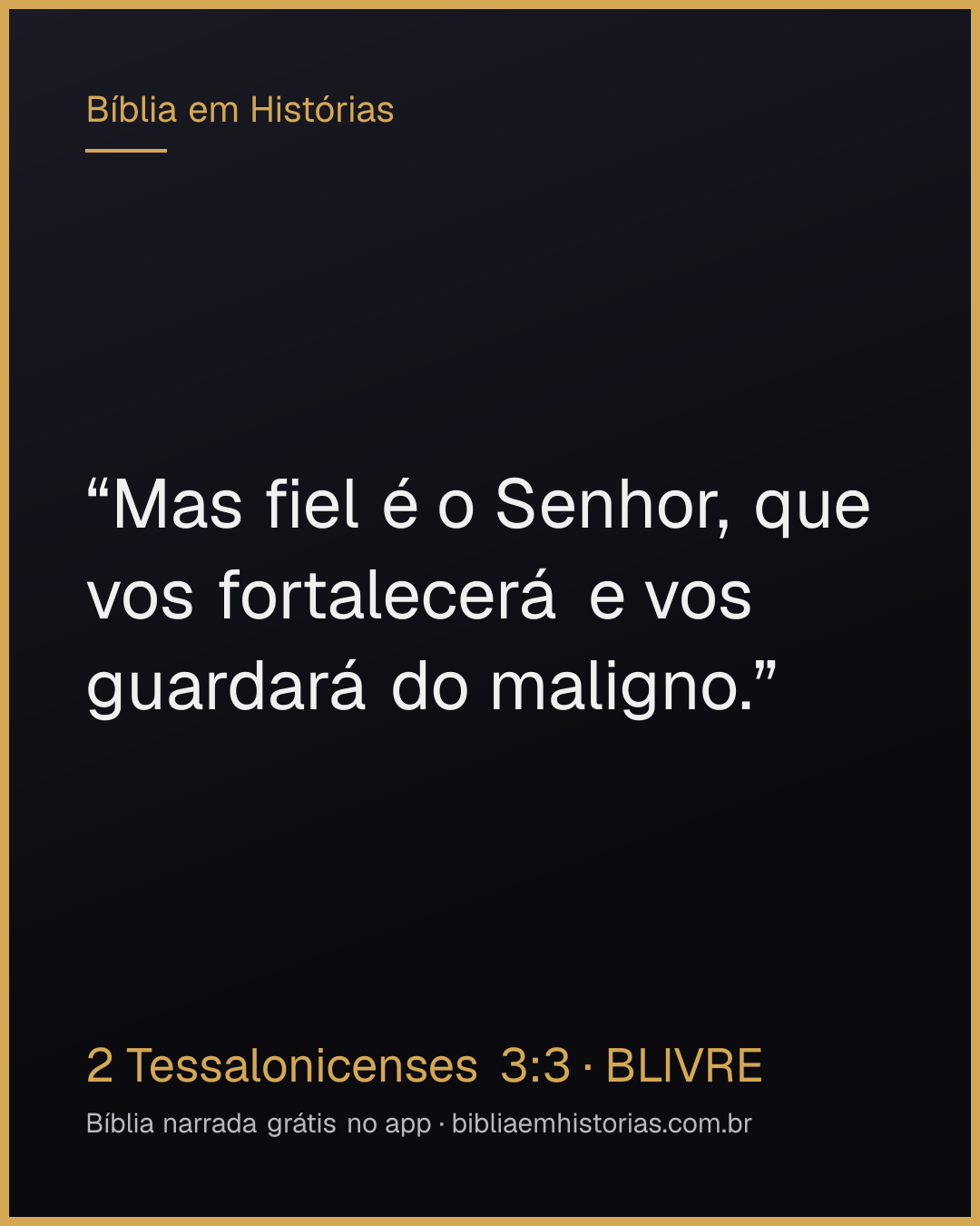 Imagem do versículo 2 Tessalonicenses 3:3 para compartilhar