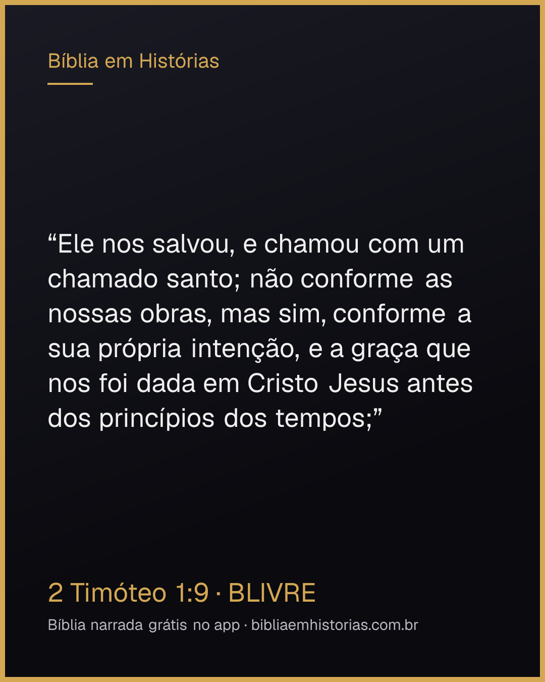 Imagem do versículo 2 Timóteo 1:9 para compartilhar