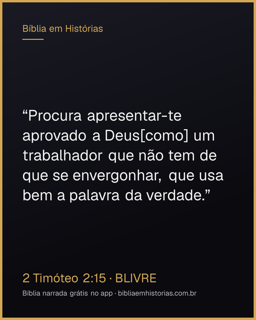 Imagem do versículo 2 Timóteo 2:15 para compartilhar