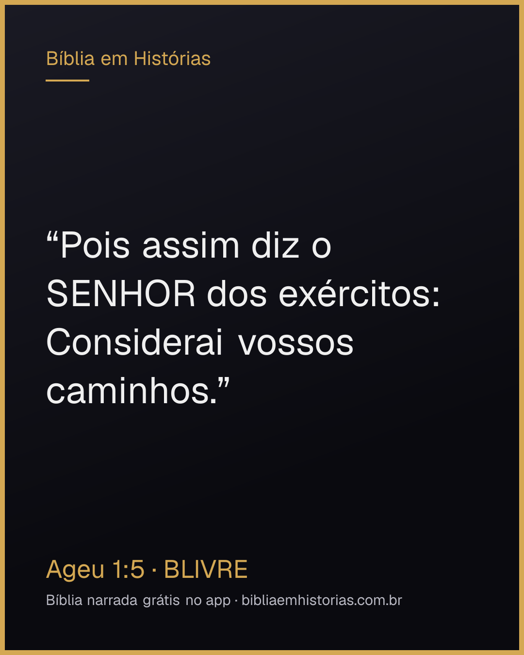 Imagem do versículo Ageu 1:5 para compartilhar