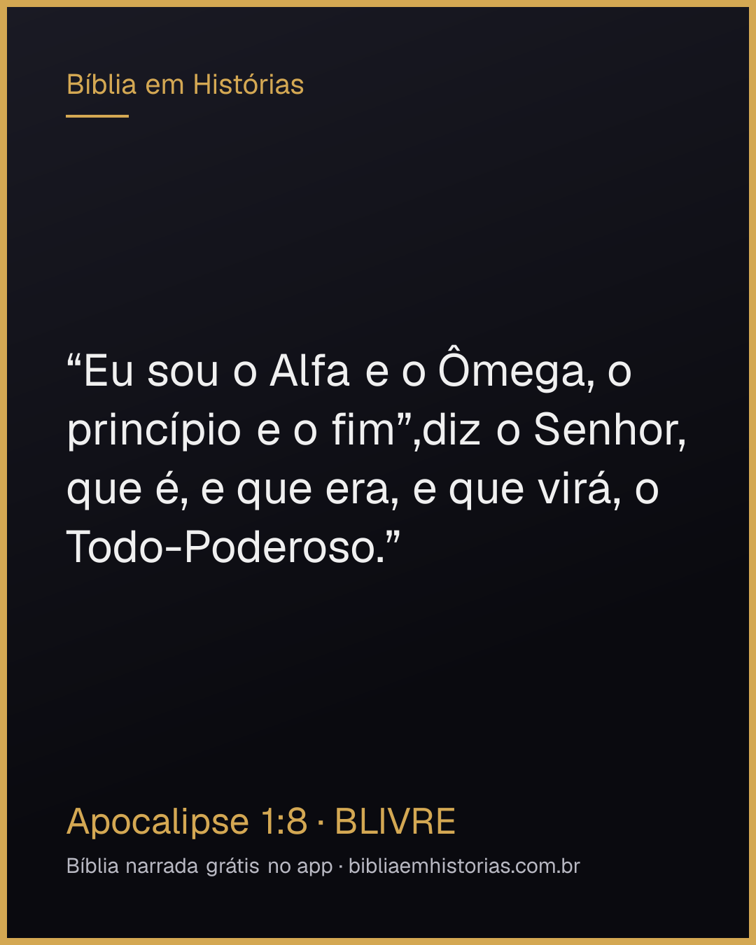 Imagem do versículo Apocalipse 1:8 para compartilhar