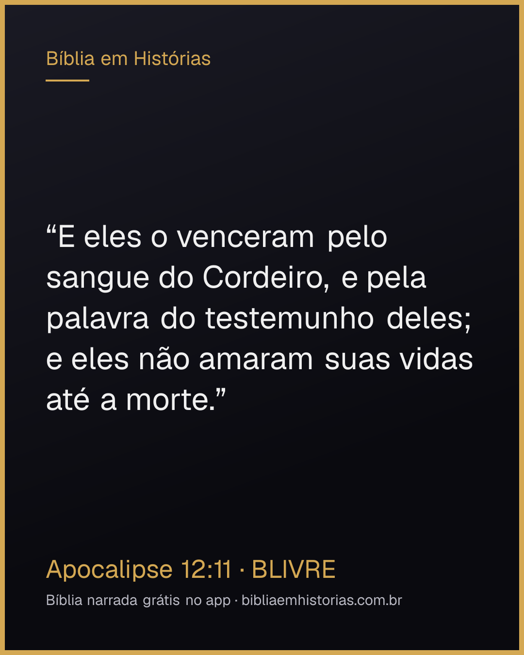Imagem do versículo Apocalipse 12:11 para compartilhar