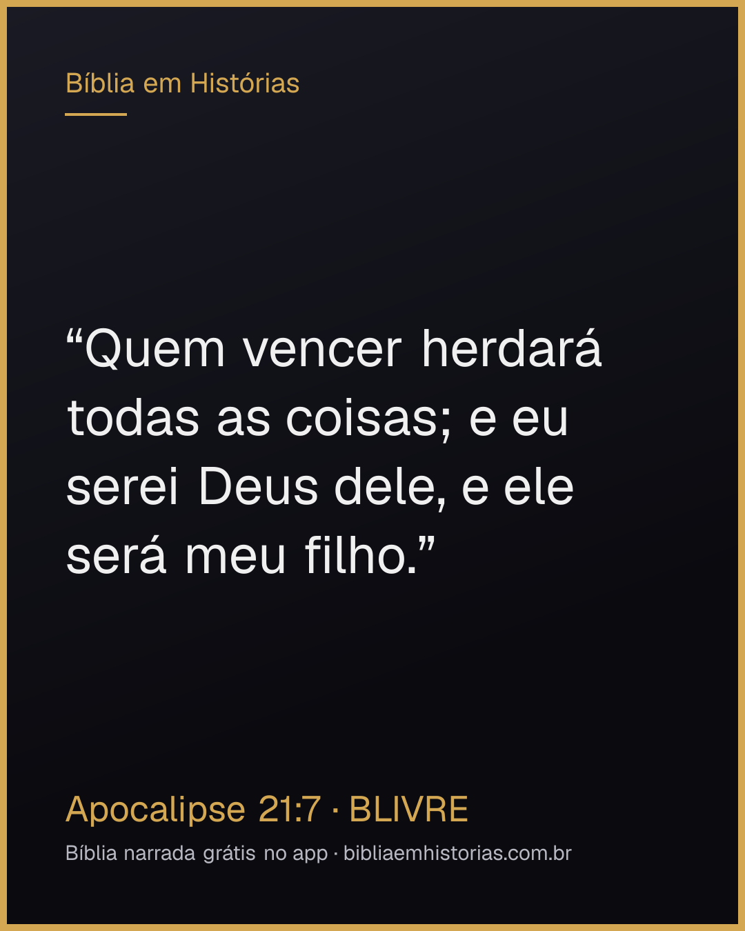 Imagem do versículo Apocalipse 21:7 para compartilhar