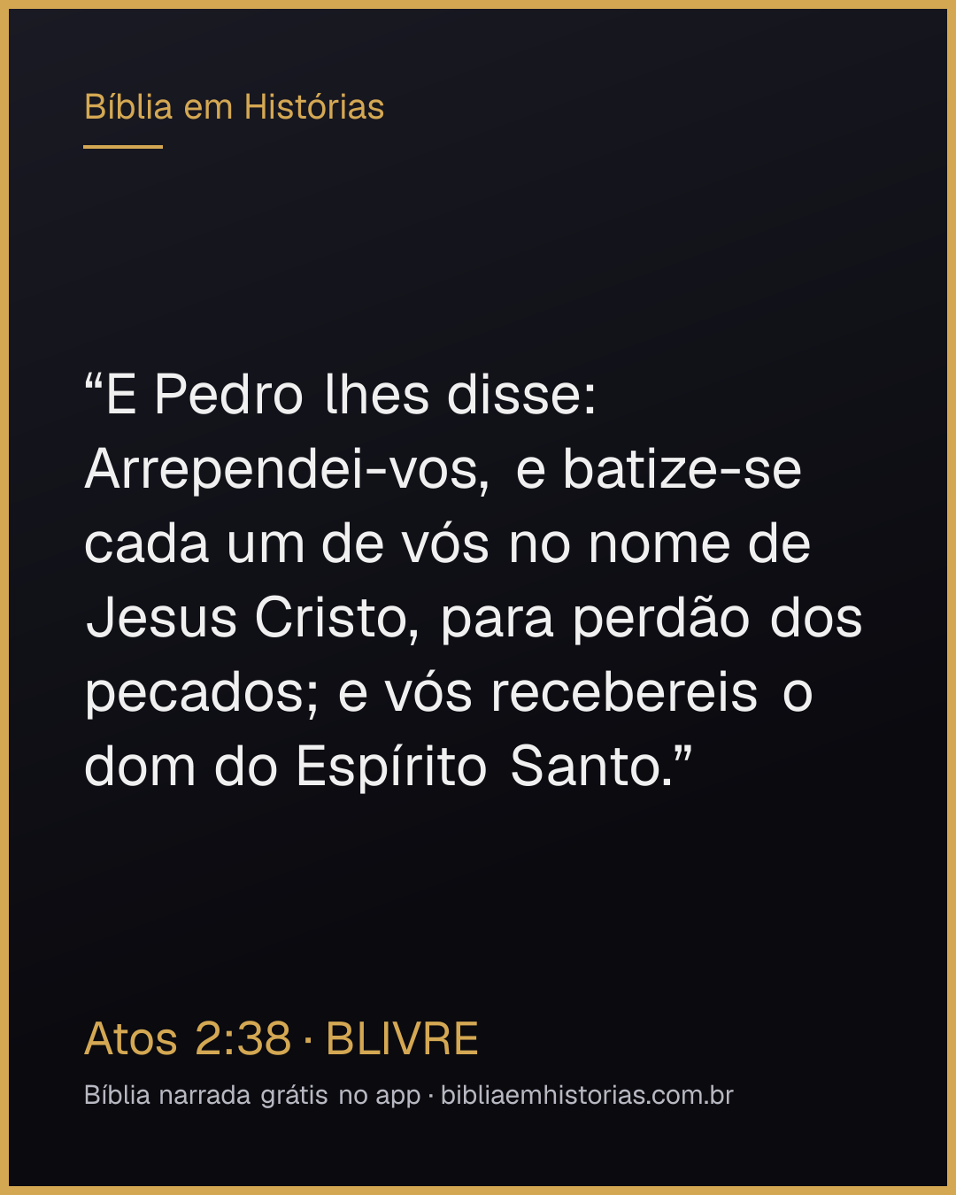 Imagem do versículo Atos 2:38 para compartilhar