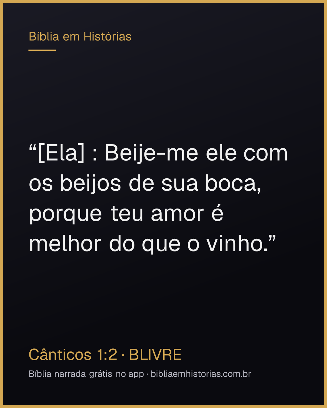 Imagem do versículo Cânticos 1:2 para compartilhar