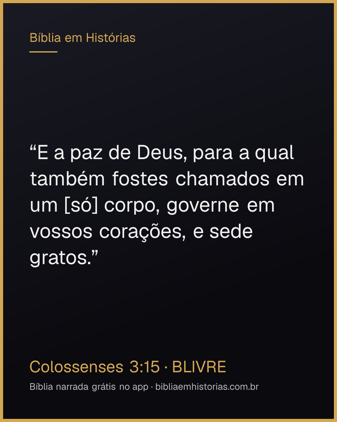 Imagem do versículo Colossenses 3:15 para compartilhar